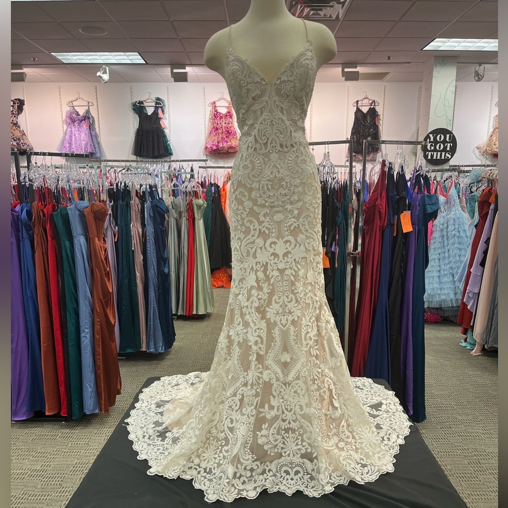 Mori Lee Fitted Lace Gown